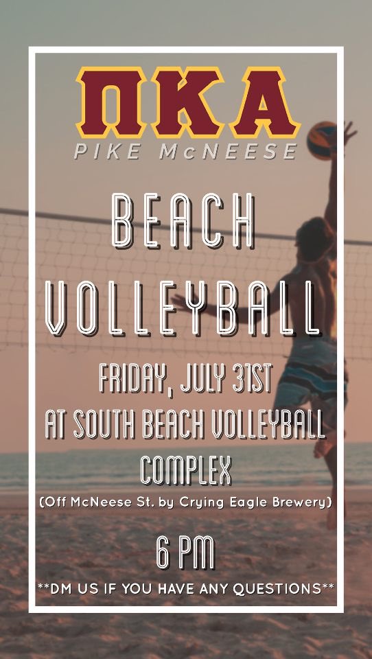 PIKEmcneese's tweet photo. THIS FRIDAY!! Join the guys for a good time to start the weekend!!🏐
•
•
•
#RushPIKE https://t.co/iPJUC4S43x