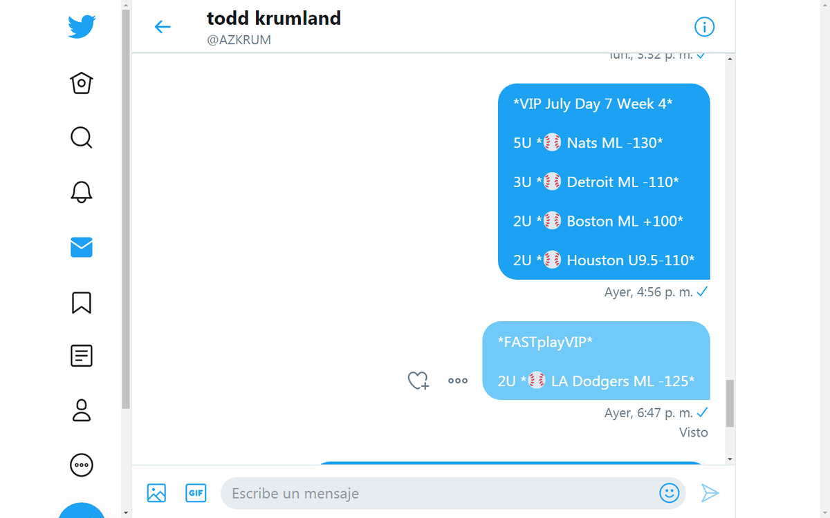 BYAsportsBET's tweet photo. We lost  #Soccer😡 and #POD 5u Nats ML😡9U We recover and win

#POWERPICK [10U]✅✅

#FASTplayVIP✅✅

✅10U San Diego -130
✅3U Detroit -110
✅2U Dodgers U9.5
✅2U Dodgers -125

😡5U Nats -130
😡2U Boston +100

+2.5U✅

@PicksCity https://t.co/MlelDals5M