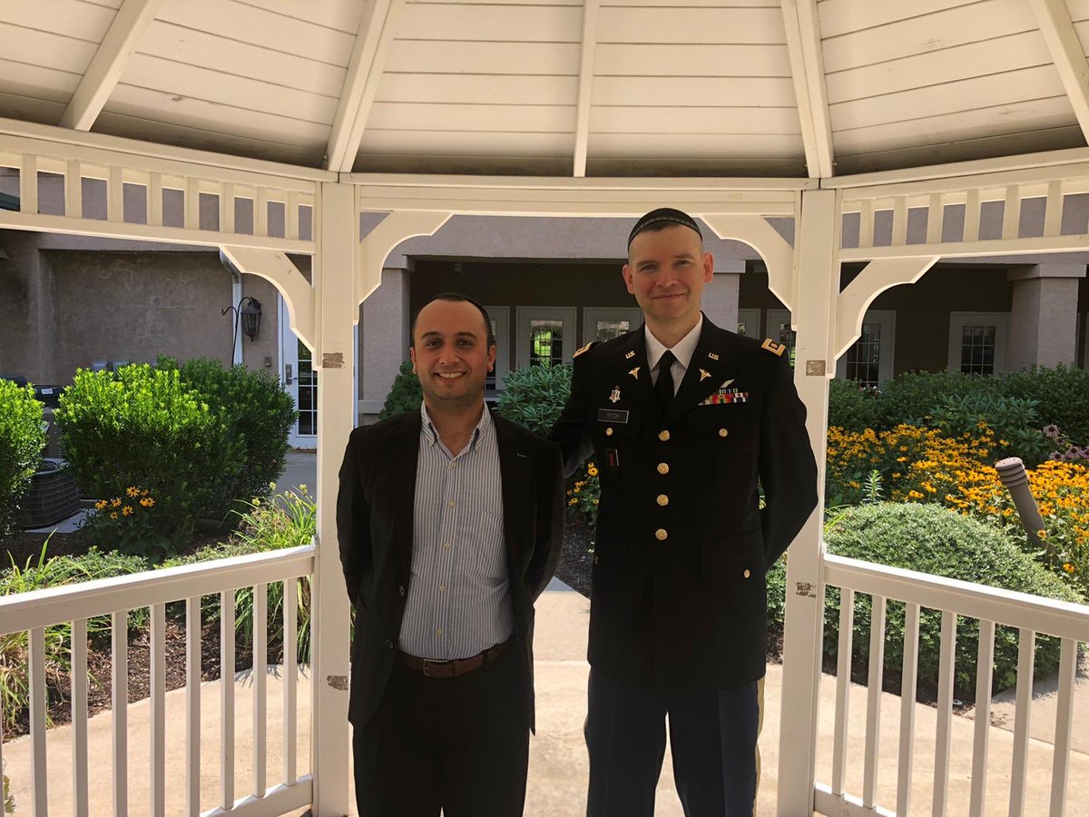 CareOneCares's tweet photo. Congratulations to CareOne at Teaneck’s Rabbi Yoseph Zarnighian, their Shabbos Rabbi, for being sworn in as an @usairforce Chaplain! Rabbi Yoseph Zarnighian is now officially a First Lieutenant. #airforce #teanecknj #trustinourcare https://t.co/HMyCINFrqB