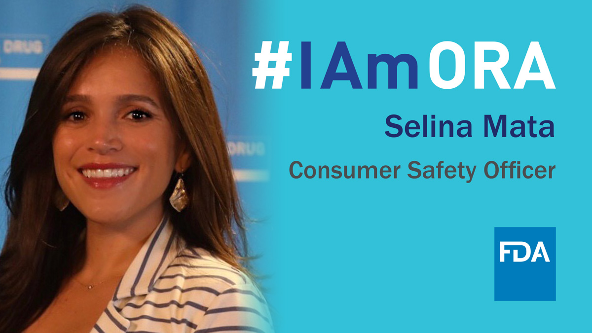 FDAInspects's tweet photo. “I hope we emerge from this pandemic kinder & more appreciative of one another & we recognize how resilient we are when we work together,” says Selina Mata, consumer safety officer at #FDAORA https://t.co/1noVNZXZb2 #IAmORA #ORAOnTheFrontlines https://t.co/O3jxtLgZ2z