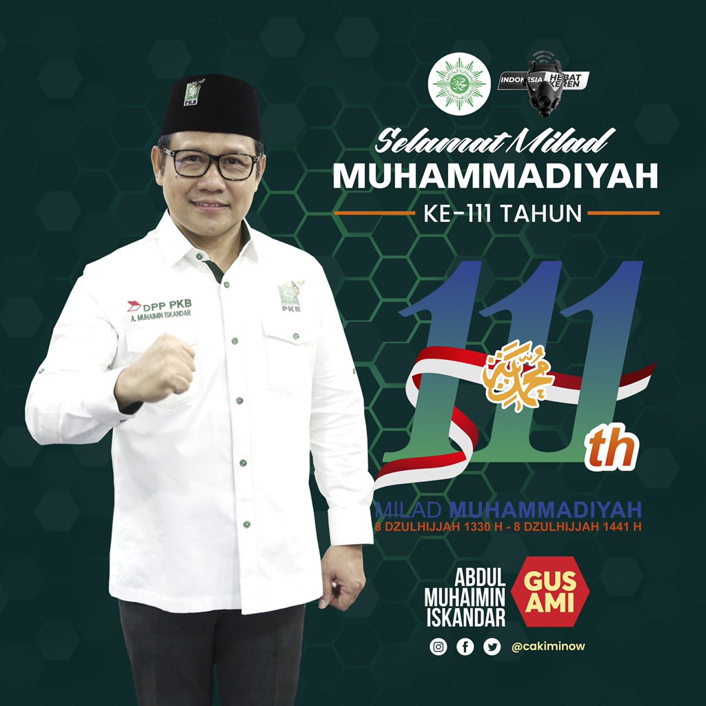 Quote Bees (@quote_bees) on Twitter photo Selamat Milad <a href="/muhammadiyah/">Muhammadiyah</a> yang ke 111 . Gerak Berkemajuan, Hadirkan Keunggulan.
<a href="/cakimiNOW/">A Muhaimin Iskandar</a> Selamat Milad <a href="/muhammadiyah/">Muhammadiyah</a> yang ke 111 . Gerak Berkemajuan, Hadirkan Keunggulan.
<a href="/cakimiNOW/">A Muhaimin Iskandar</a>