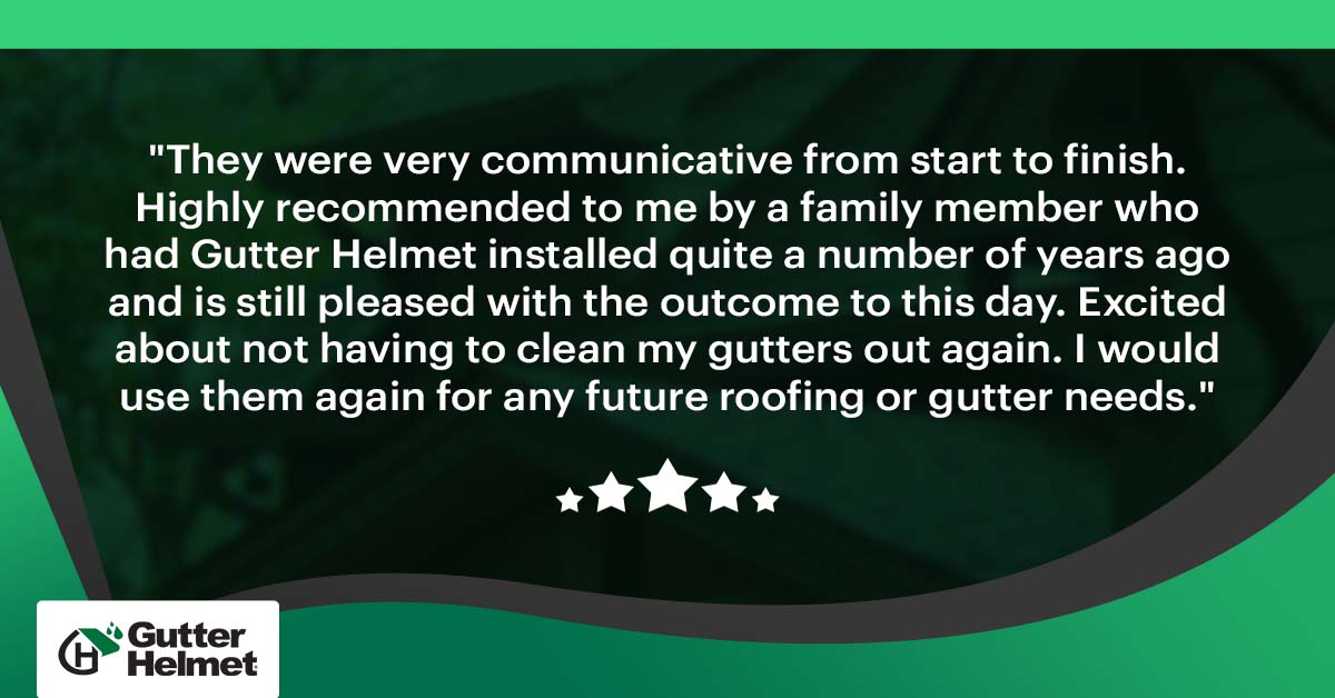 gutter_helmet's tweet image. We're proud to say that a lot of our business comes from referrals by satisfied customers. Thank you so much for trusting #GutterHelmet! Check out more of our dealer #reviews everywhere our customers are online! #NeverCleanYourGuttersAgain bit.ly/3iNDqZe