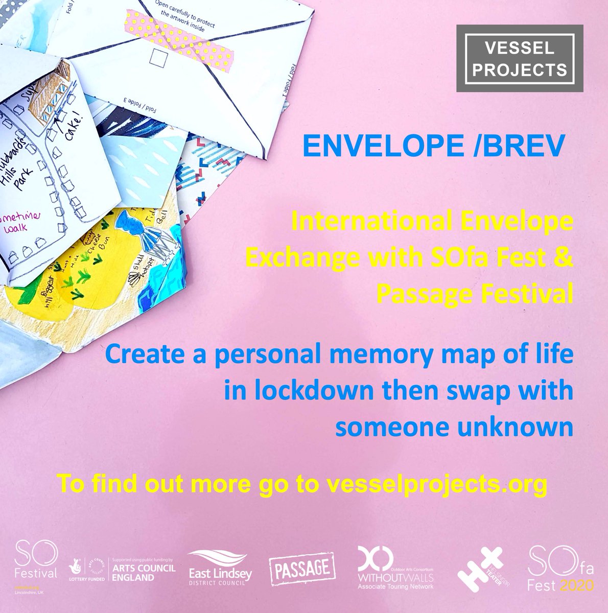 vesselprojects's tweet photo. So, you’ve spent the past few months seeing almost no one. Join in our lovely envelope exchange project TODAY and you can (safely) share a bit of your life with someone else as part of @passagefestival &amp; @SOFestival. How fab is that! @BBCRadioLincs @IngoldmellsNews @mattwarman https://t.co/1lqmlnPH3S
