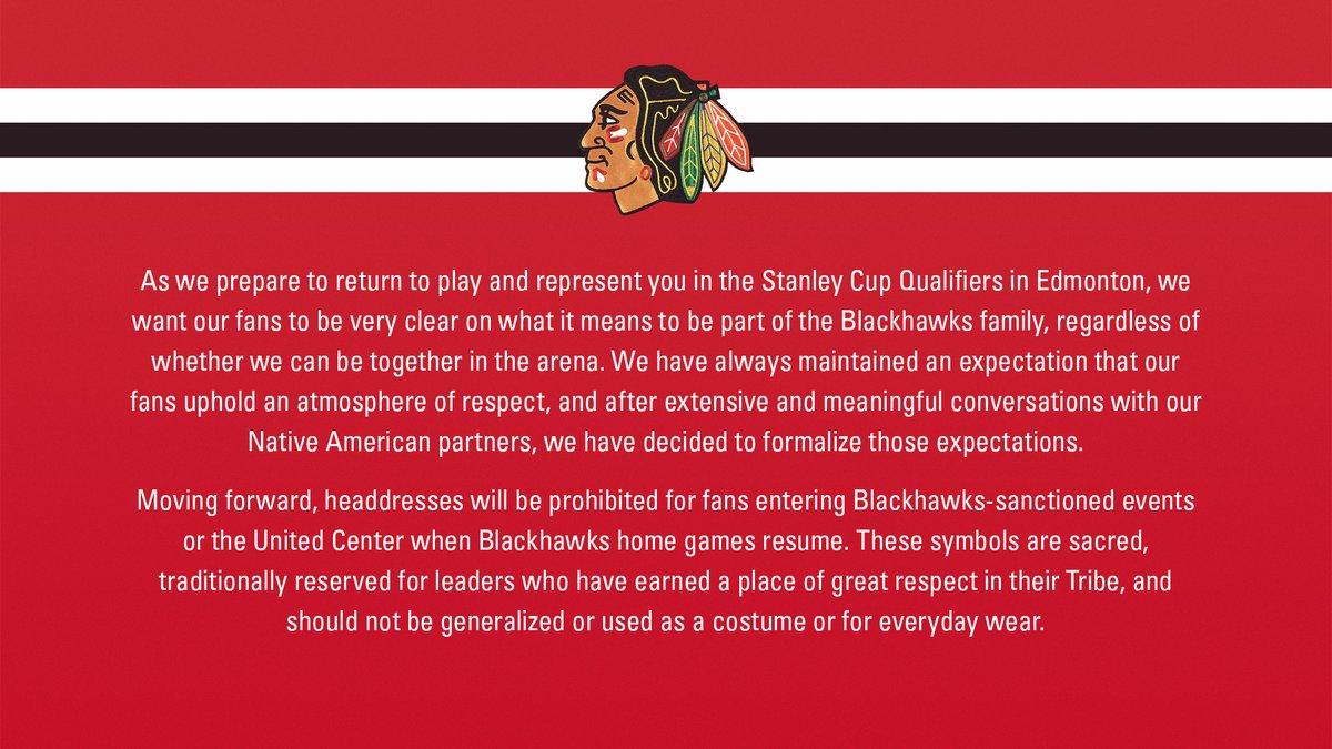 A note to our  #Blackhawks   Community