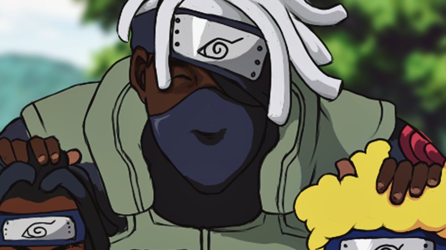 Desenho realista do kakashi