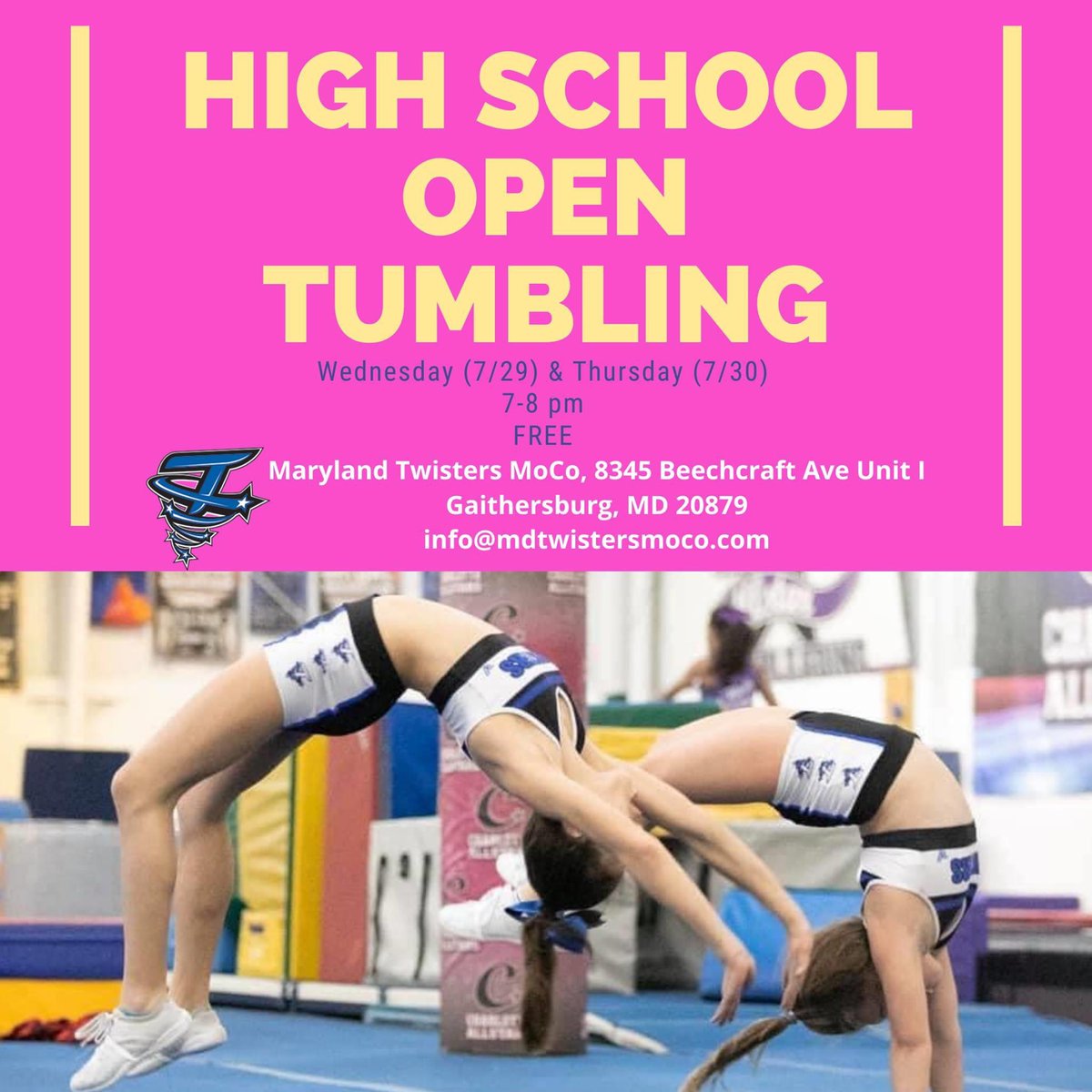 Tonight!!! <a href="/WJVarsityCheer/">WJCheerleading</a> <a href="/qohsvarscheer/">QOHS Varsity Cheer</a> <a href="/DmassCheer/">Damascus High School Cheerleading</a> <a href="/PB_Cheer/">PBCheer</a> <a href="/blake_cheer/">Blake Cheer</a> @RMCheerleaders <a href="/WCbulldog_cheer/">Winston Churchill Cheerleading</a> <a href="/NWJagSports/">NW Athletics</a> <a href="/BCCcheerleading/">B-CC Cheerleading</a> <a href="/WWHSAthletics/">Whitman Sports</a> <a href="/WarriorCheers/">SherwoodCheerleading</a> <a href="/RHS_Rams_Cheer/">Rockville Rams Cheer</a>
