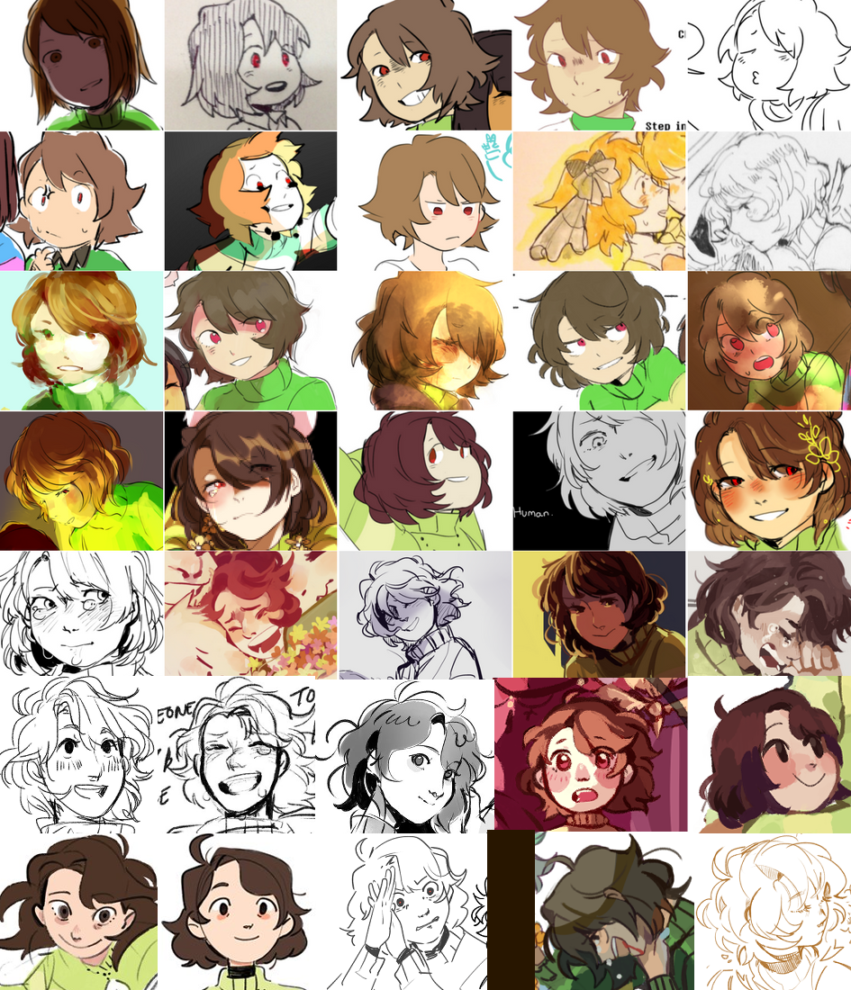 i need to draw chara sometime probably after i sort out my awful drawing tablet business.. i need to so i can update my chara yearly collage lol 