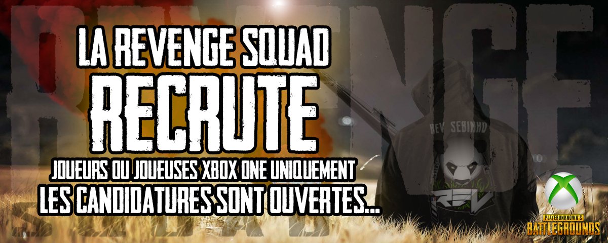 EsportRev's tweet photo. La Team ReV recrute ! 🐼📝
Tu veux faire partie de la Revenge Squad ?
Voici les recommandations :
- Joueurs/joueuses Xbox One uniquement
- Niveau expérimenté sur le jeu
- Gameplay en TPP & FPP (#PAL, etc..)
- Esprit d'équipe et compétitif
- Disponible
#TeamReV #PUBG #REVFAMILY❤ https://t.co/3qrPJ7P9QI