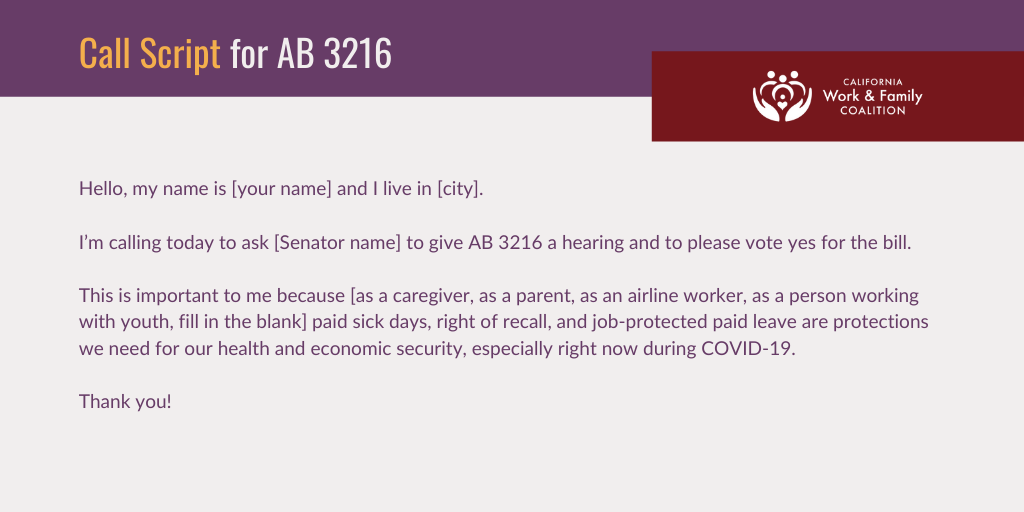 CPIsd's tweet photo. #AB3216 will keep Californians healthy and our jobs secure. Call these CA Senators TODAY to demand they pass emergency #paidsickleave, #jobprotection and #rightofrecall for our communities - because our lives and livelihoods depend on it! https://t.co/rYmdscxmPV