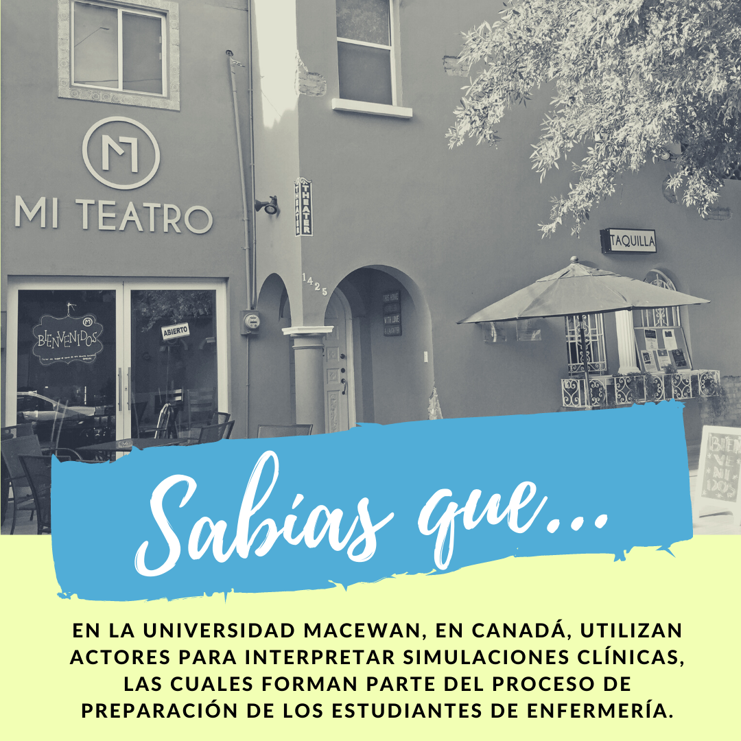 En Canadá utilizan actores que improvisan diferentes casos médicos, esto con la finalidad de preparar a los estudiantes de enfermería. 👩🏼‍⚕️🩺 Los actores desarrollan personajes con diferentes características físicas, psicológicas y socioeconómicas. 🎭 #MITEATROencasa