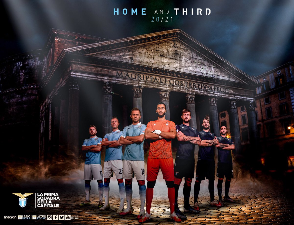OfficialSSLazio's tweet photo. ⚪️🔵
Le nostre nuove divise da gioco @MacronSports Home &amp; Third per la stagione 2020/21

#CMonEagles 🦅 https://t.co/EWZTMDZxja