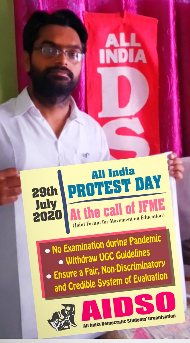 SohanMahto4's tweet photo. #AIDSO
#CancelPendingExams
#WithdrawUGCGuidelines
Sohan Mahto
Jharkhand https://t.co/9eKkFzrH5G