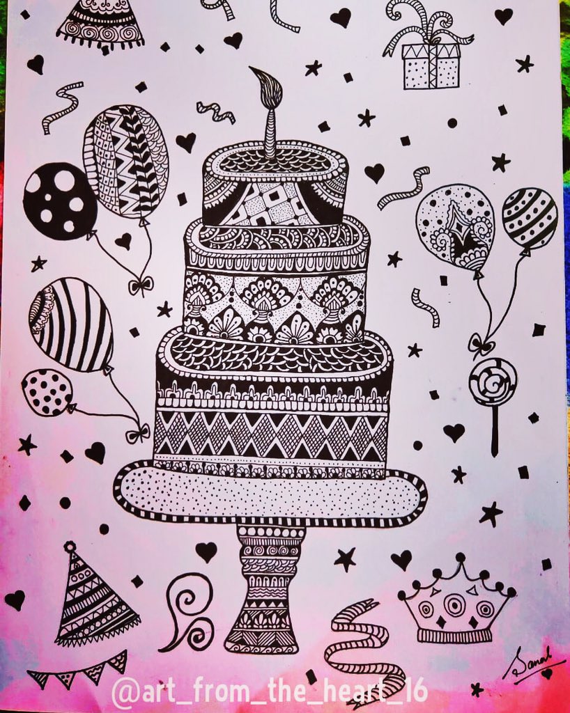 Sonal Hindocha Cake Mandala Art For All Upcoming Quarantine Birthdays Cakemandala Birthdaycake Cake Art Artistofthesummer Artist Hobby Passion Quarantinelife Mandalaart Mandala Drawing Painting Mandalaarts