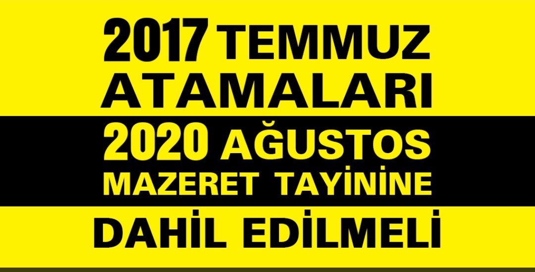 <a href="/EgitimBirSen/">Eğitim-Bir-Sen</a> 2017 Temmuz atamaları güvenlik soruşturması sebebiyle göreve başlama tarihlerimiz geciktiği için ağustos ayında yapılacak olan eş durumunu kaçırıyoruz.Şu anki sisteme göre güvenlik soruşturması kalmış bulunmakta fakat biz aylarca soruşturma sonucu beklediğimiz için mağduruz.
