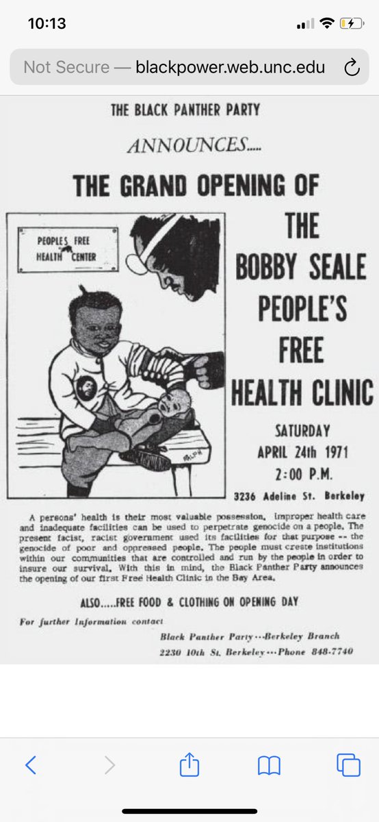 A lot of the attention that SCD received was brought by the Black Panthers. Bobby Seale (one of the founders) referred to SCD as “Black genocide.”The group started the Sickle Cell Anemia Foundayion and advocated for dedicated treatment! 9/n