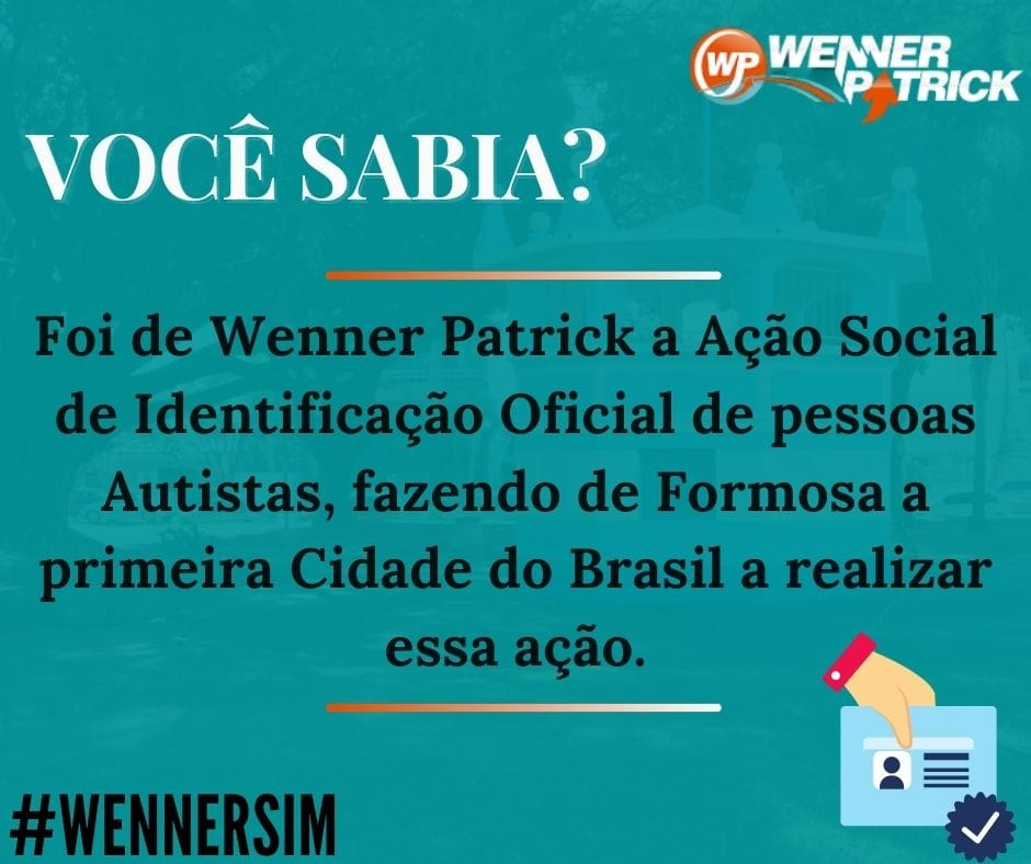 wenneroficial's tweet photo. Prestação de contas! 🤝

Foi um trabalho nosso em parceria com o Instituto de Identificação da Polícia Civil do Estado de Goiás, fazendo com que Formosa fosse a primeira cidade a emitir carteira oficial de identidade aos autistas de forma gratuita.

#wennersim #formosago #autismo https://t.co/D5dwaTzu0l