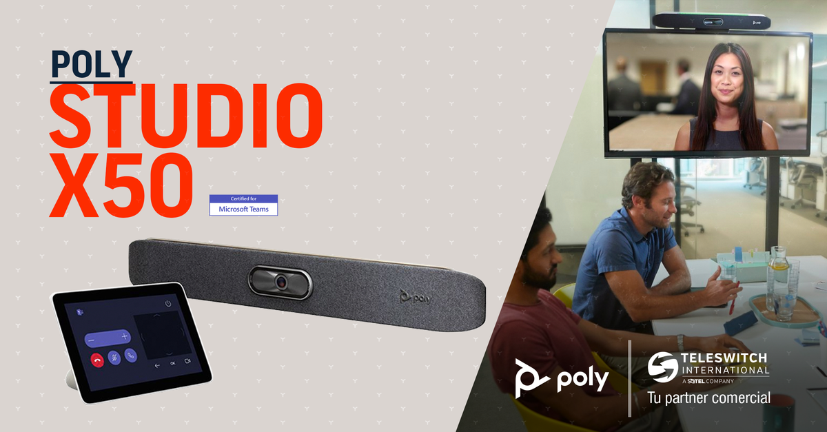 teleswitchintl's tweet photo. Experimenta una calidad de audio completa y una calidad de video fascinante. La unidad de video #PolyStudioX50 es muy fácil de usar, sin necesidad de contar con una PC ni Mac. Más info en nuestra web. #TeleswitchInternational #Headset #YoMeQuedoEnCasa #StayAtHome https://t.co/4VPw61Y31K