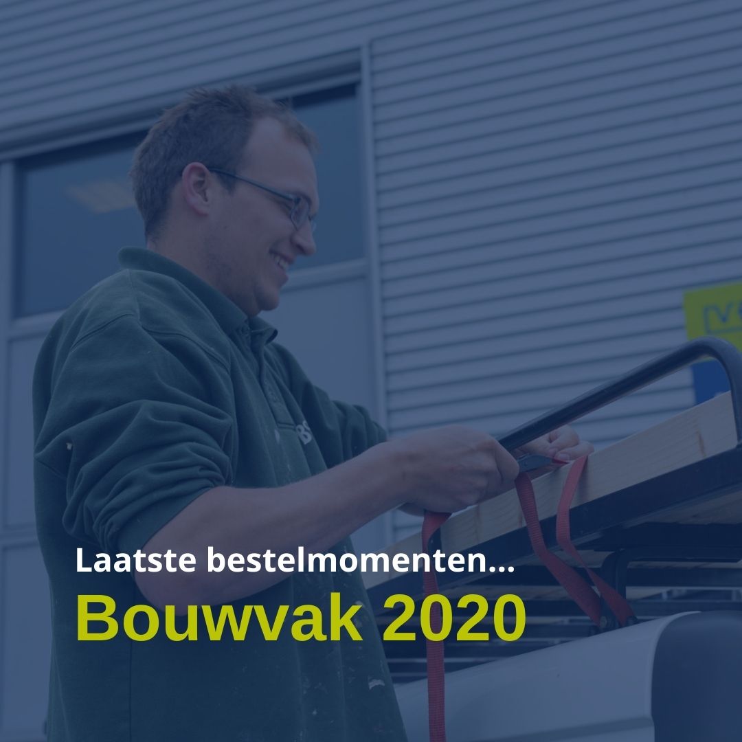 Laatste bestelmomenten | Heb jij deze week nog bouwmaterialen nodig?

👉 Bestel vandaag tot 17.00 uur voor levering op donderdag 30 juli of vrijdag 31 juli.
👉 Vrijdag 31 juli zijn wij tot 14.00 uur open voor afhalen in Apeldoorn &amp; Gouderak.

Lees meer via verdouw.nu/vakantie