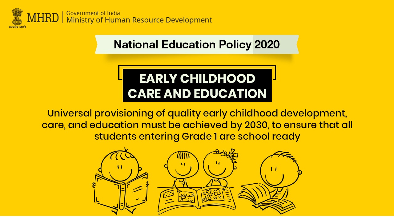 Dr. Ramesh Pokhriyal Nishank on Twitter: "I am proud to share that #NEP2020 will ensure universal access to high-quality Early Childhood Care & #Education across India. We will focus on developing social