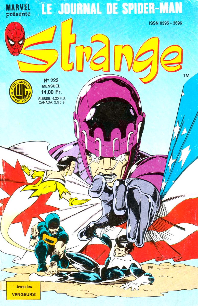 rossi_tg's tweet photo. I got to know Alpha Flight via the French translations from Editorial Lug... they were quite nice, and made with obvious love❤ I knew them as "La Division Alpha". The French covers of Strange magazine were gorgeous.. in particular the painted ones. #StrangeLug #DivisionAlpha https://t.co/KEdxIqSO4m