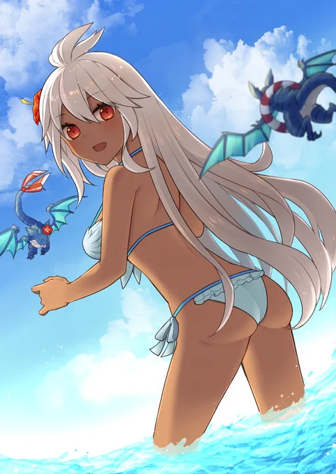 EXポーズがとても可愛かったから描きたくなった水着ゾーイちゃん 
