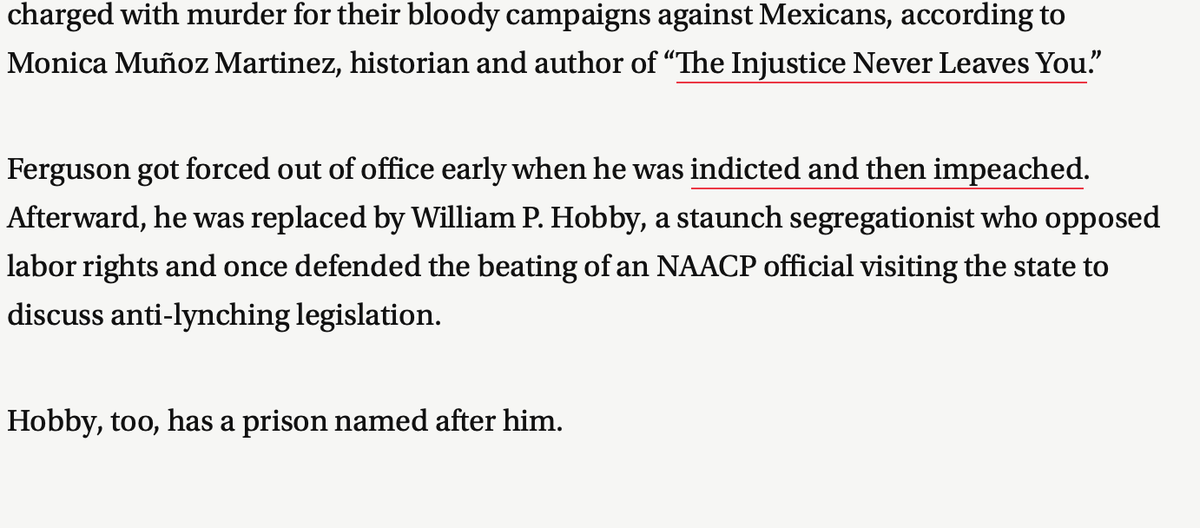 The Hobby Unit is named after William P. Hobby, who was a segregationist among other things: