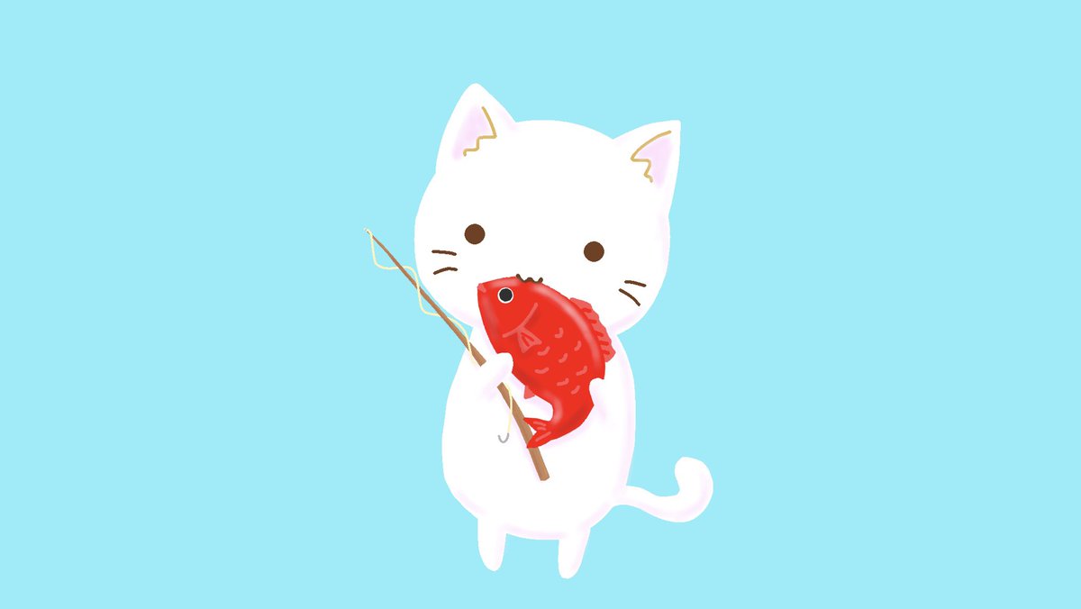 七福神の日 えびすねこ 猫 イラスト 恵比寿 やまねこのイラスト