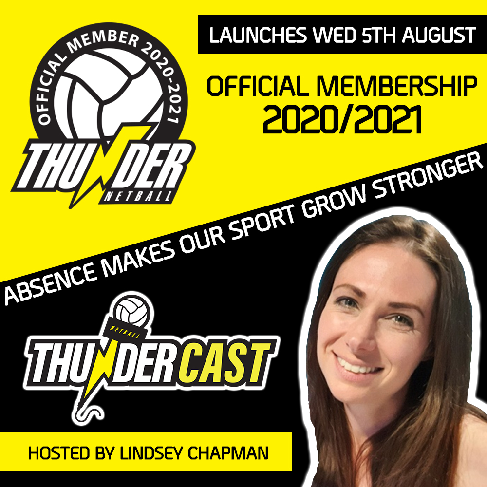 Join the #THUNDERCAST ⚡

We are very excited to announce that our official 2020/2021 #membership launches on Wednesday 5th August, along side Thundercast - a monthly #netball #podcast series 🎙️.
To listen to the trailer, visit podcasts.apple.com/gb/podcast/thu… 💪