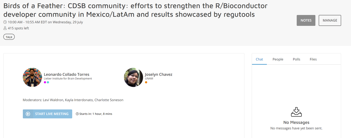Bioconductor's tweet photo. The @CDSBMexico "CDSB community: efforts to strengthen the R/Bioconductor developer community in Mexico/LatAm and results showcased by #regutools" with @josschavezf1 @fellgernon @areyesq @BarjonCar @EmilianoSotel10
Agenda🔖https://t.co/3hgWmRJSXb
#BioC2020 #rstats #LatinxInSTEM https://t.co/9yq7U1whVJ