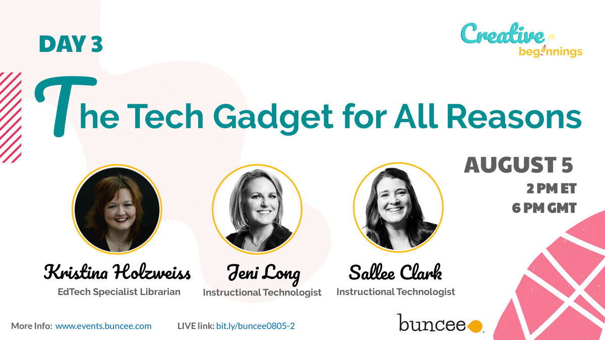 Sign up for all of the great sessions at the <a href="/Buncee/">Buncee</a> Creative Beginnings event next week bit.ly/bunceeCB including this one! #GlobalBunceeChat  #edtech #edchat #edtechchat #k12