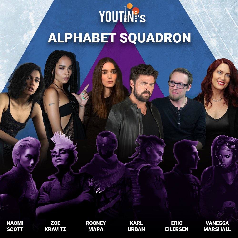 youtini_us's tweet photo. Congrats to @AaronMoats2 for winning our Alphabet Squadron casting contest! Thank you all for playing 😁 Do you agree with the final choices? https://t.co/BE1PfVRlKW