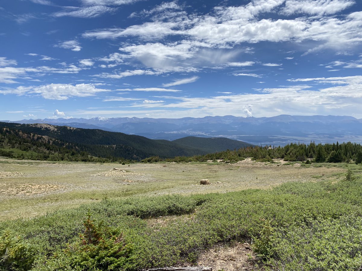 Sandy_REACHLab's tweet photo. Highest point on the trail- beautiful open #meadow Before descending down to #NativeLake Incredible views from above! #noaltitudesickness for me thankfully! https://t.co/tK59jNhV8n