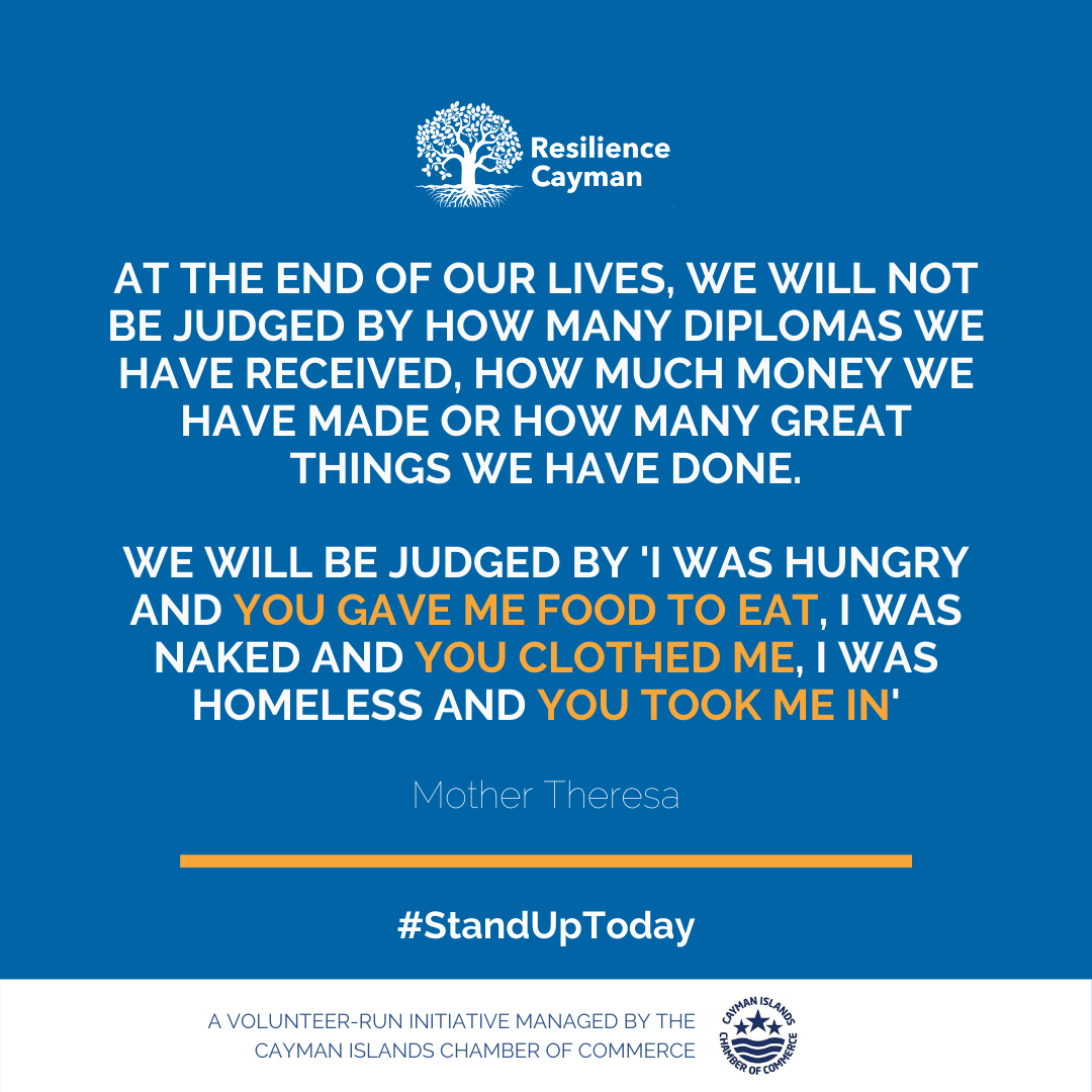 ResilienceKy's tweet photo. Be known for helping others.
Join #ResilienceCayman to make a difference in our Cayman community.
#CaymanIslands #StandUpToday @CaymanChamber https://t.co/y1Ir2CppU5