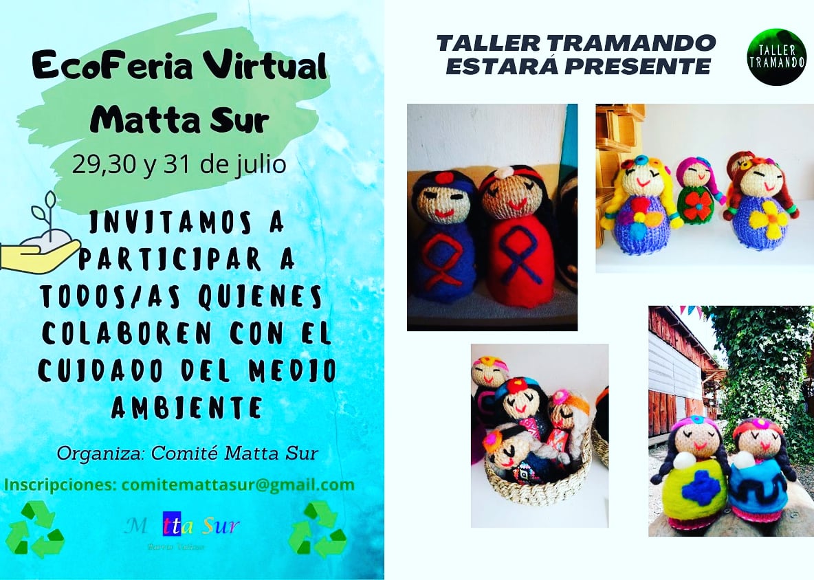 Tallertramando1's tweet photo. Hoy y hasta el 31 estaremos en la Ecoferia por instagram y Facebook organizada por @ComiteMattaSur .
Puedes encontrar diversos productos de distintos emprendimientos. https://t.co/jZtrr0Lto1