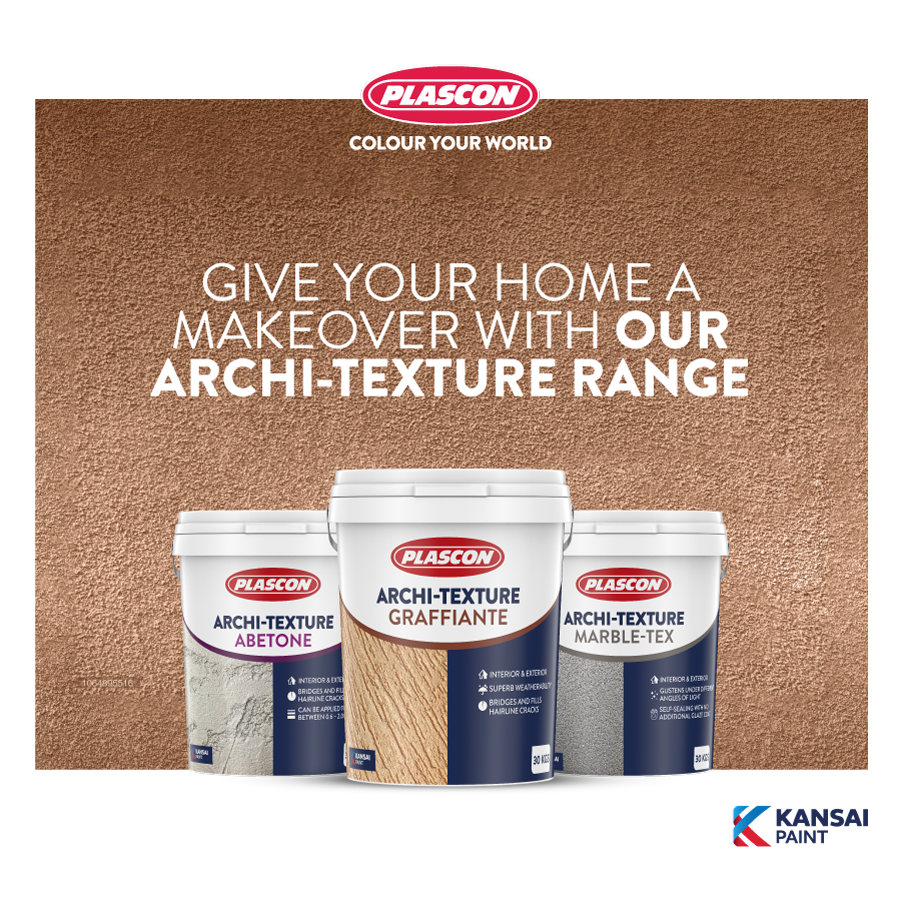 PlasconUganda's tweet photo. Who said strength has to be boring? Explore the decorative properties of our Archi-Texture Range next time you think about giving your home a makeover, you won't regret it! #ColourYourWorld https://t.co/dC4drXywAo