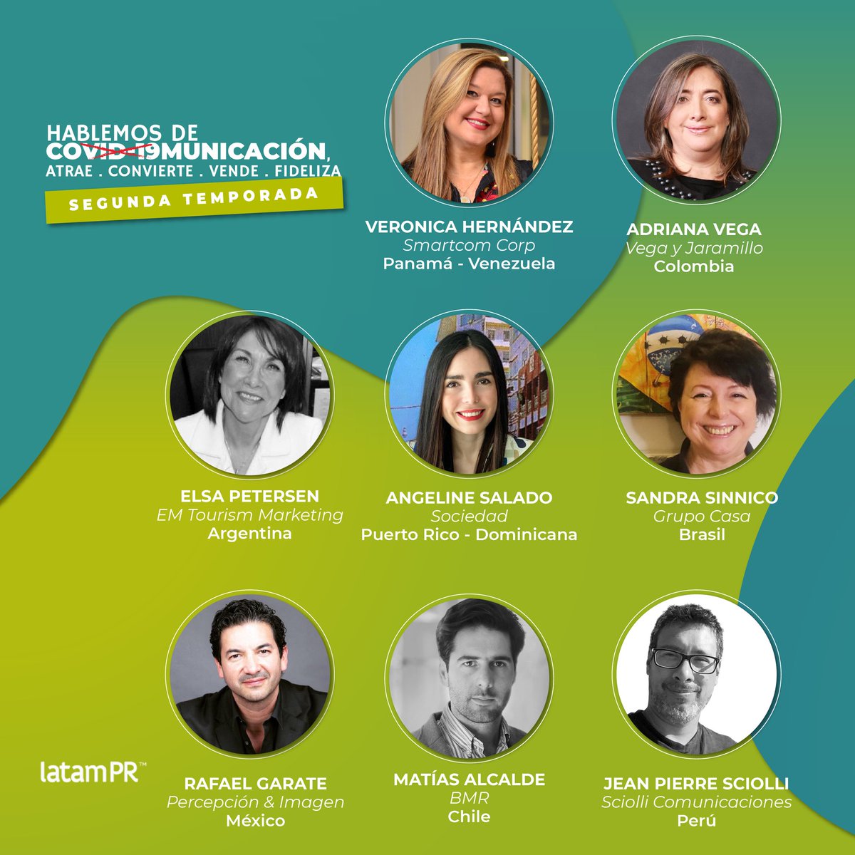 smartcomcorp's tweet photo. Esta vez 8 agencias pertenecientes a nuestra red @latampr unimos fuerzas para ofrecer #webinars educativos 100% prácticos, contenido puro y duro bajo el paraguas de “Hablemos de Comunicación” en su segunda temporada. https://t.co/dpwV9CnRSl