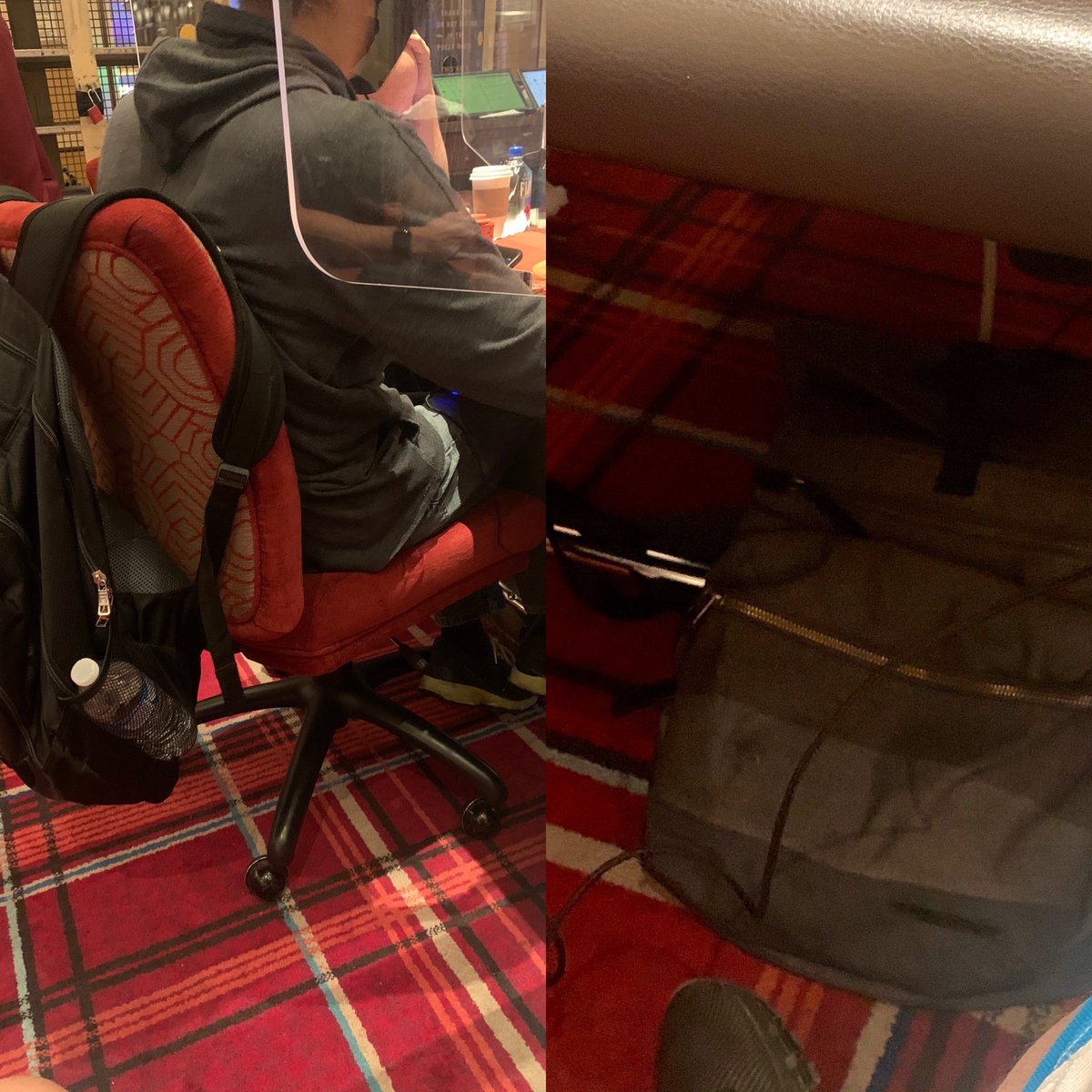 Bellagio $5/10 6:00amI knew this would happen... Lesson Incoming:If you want to be “BackPack Live Pro”, you need to do it with class. Don’t be a backpack live pro hoe. Don’t just leave it all out there for everyone to see. Put your bag under the table.  #stayclassy