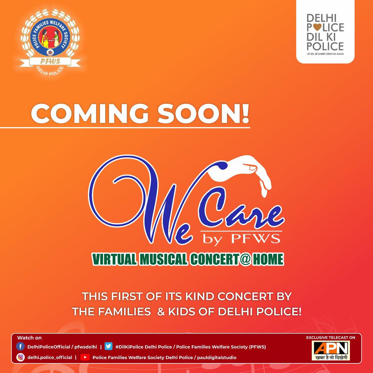 #WeCareByPFWS
#VirtualMusicalConcert
<a href="/DelhiPolice/">Delhi Police</a>
