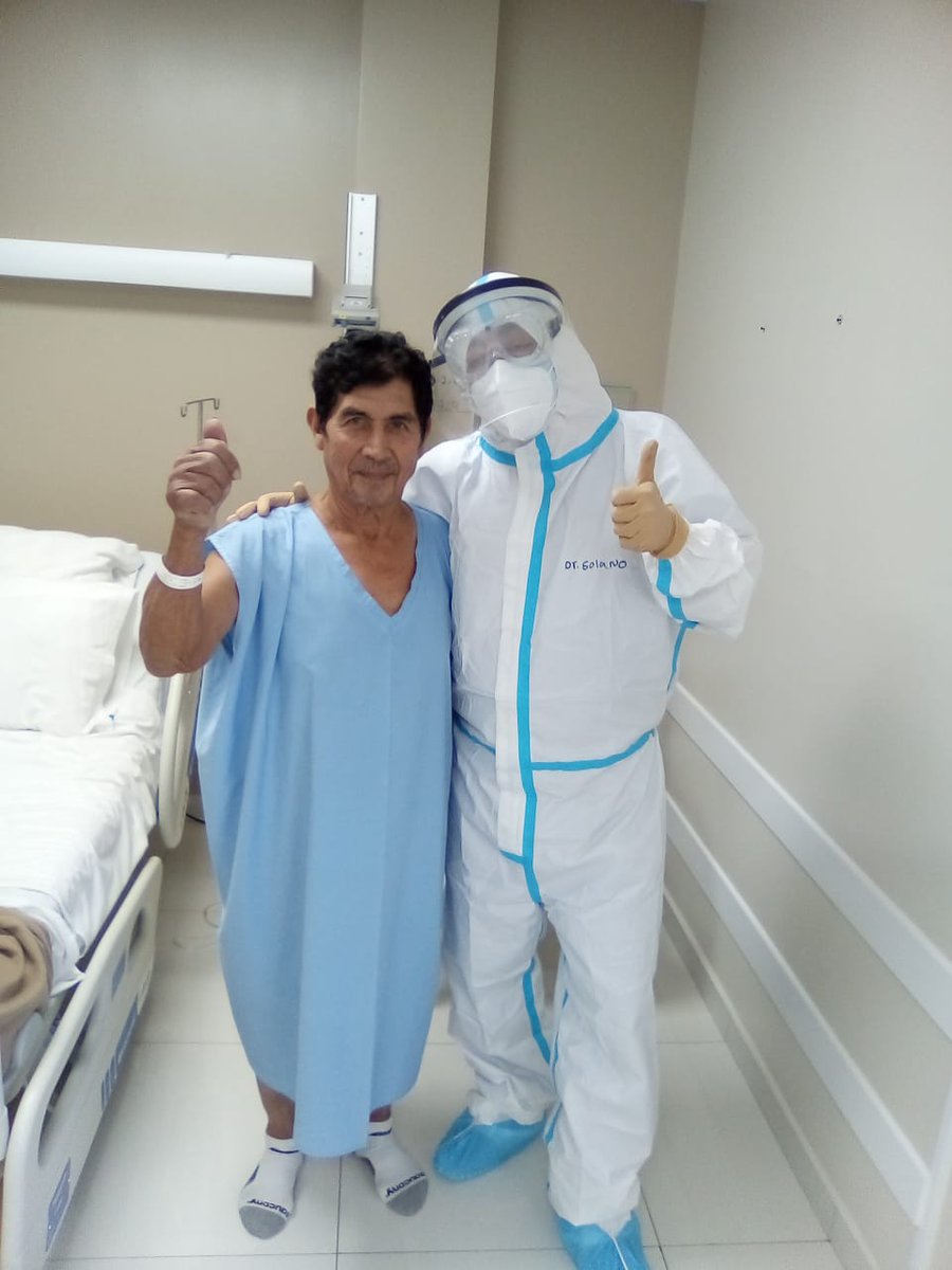 Crónicas COVID: porque la Buenas Noticias deben compartirse, el día de ayer  dimos de alta a don Arnulfo (Sr. ROBLE como le digo con cariño), quien a  los 80 años de edad