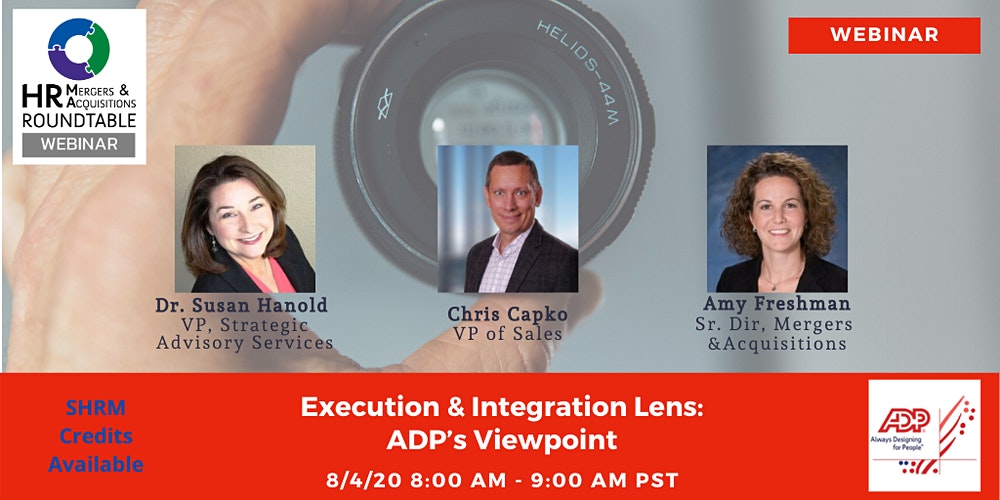 HeatherMSharkey's tweet photo. Virtual HR M&amp;A Roundtable! Execution &amp; Integration Lens: ADP's Viewpoint https://t.co/LwxTdKrsQf #ADP https://t.co/fYKC8IkwD2