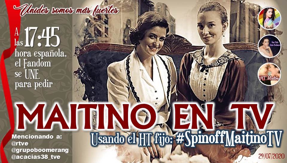 HT_Maitino's tweet photo. ⚠️ HT para el 29 de julio! ⚠️

Hoy es la primera acción consensuada por el Fandom para pedir un #SpinOffMaitinoTv, porque queremos a MAITINO EN TV! 📺

👉🏼 Activamos el HT a las 17:45, como los días que tenemos podcast! 🤪

🎀 Vamos a quemar Twitter #Maitiners! https://t.co/MaR6iRGGYT