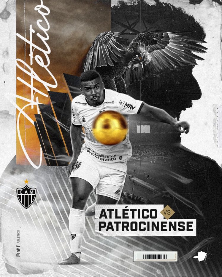 💪🏾⚫⚪ IT’S MATCHDAYYYY!

⚽ Atlético 🆚 Patrocinense
🏆 Mineiro
⚙ 11th round
🕤 21h30
🏟 <a href="/Mineirao/">Estádio Mineirão</a>