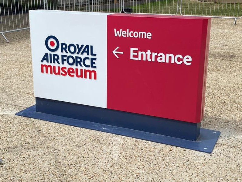 RAF, Hendon – Phase 2

After the success of the Phase 1 works at RAF Museum, Hendon. John Anthony signs were awarded with the signage for Phase 2.
This included additional external totems and a number of aluminium covers over concrete blocks to help guide the traffic.