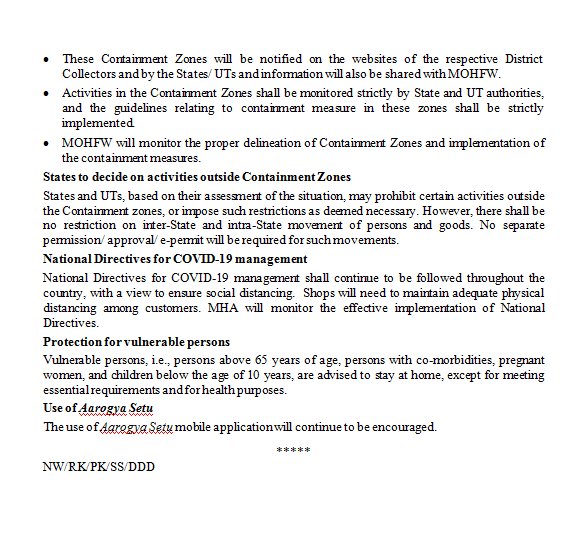 ANI's tweet image. Ministry of Home Affairs (MHA) issues #Unlock3 guidelines. Restrictions on the movement of individuals during night have been removed. Yoga institutes and gymnasiums will be allowed to open from August 5, 2020.