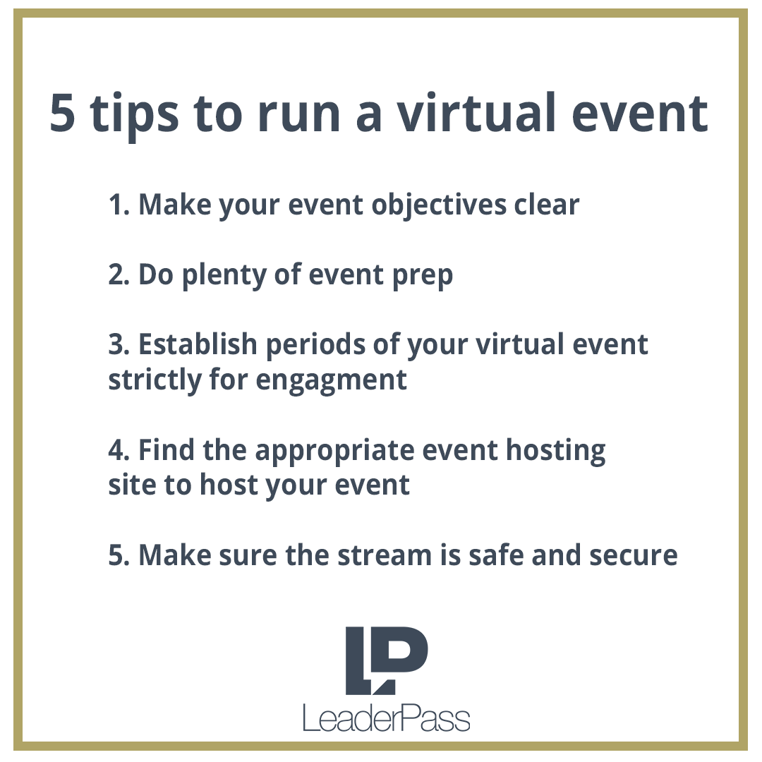 LeaderPass's tweet photo. Are YOU doing these 5 things?

#Leaderpass #virtualevents #switchtovirtual #virtualeventhost #onlineeventhost #OnDemand https://t.co/V1AfOJWdvB