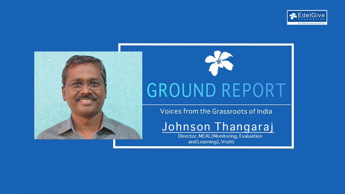 EdelGive's tweet photo. In this Voices from the Grassroots video, Johnson Thangaraj, Director, Monitoring, Evaluation and Learning, @Vrutti_Catalyst discusses three fundamental changes that Vrutti will adapt to revive livelihoods of smallholder farmers affected adversely by COVID-19. https://t.co/TRItxNqiiJ