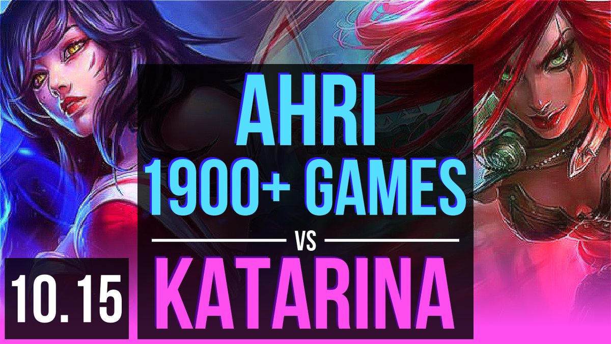 AHRI vs KATARINA (MID) 3.2M mastery points, 1900+ games, 3 early solo kills...