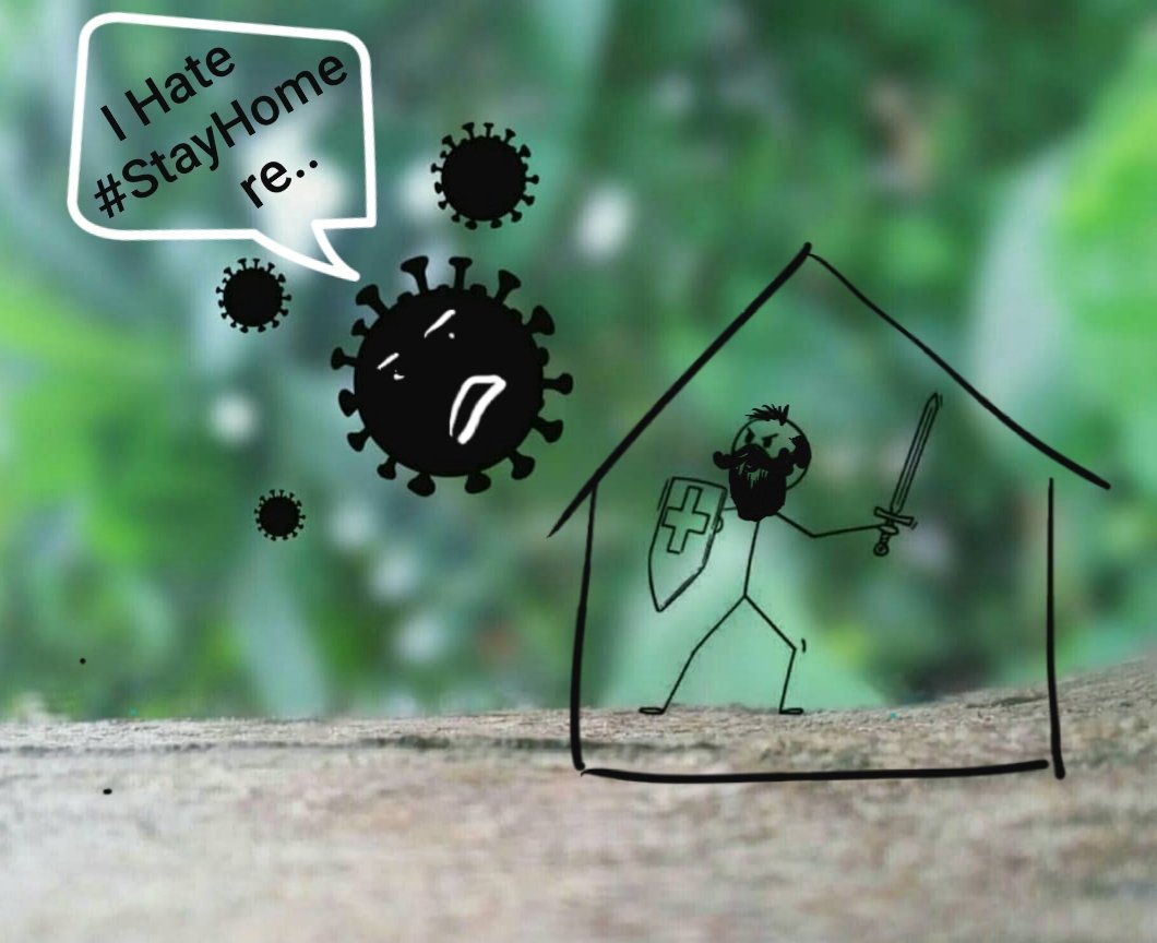 NPP_Dipka's tweet photo. Staying indoors is the best way to keep the coronavirus out of your homes, but if at all you need to step out - Wear a Mask.
#SatireSeMessage
#StayHome
#StaySafe https://t.co/Z8jio111f3