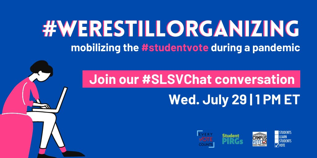 DayOnDemocracy's tweet photo. Join us today as we learn &amp; share best practices for organizing the #StudentVote this fall with @SLSVCoalition &amp; other civic engagement organizations! https://t.co/kVBlz4DVSp