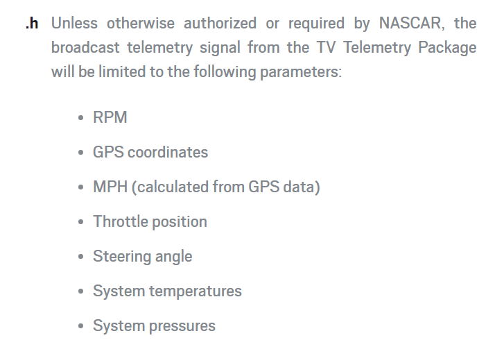 The following parameters are collected by the telemetry system.